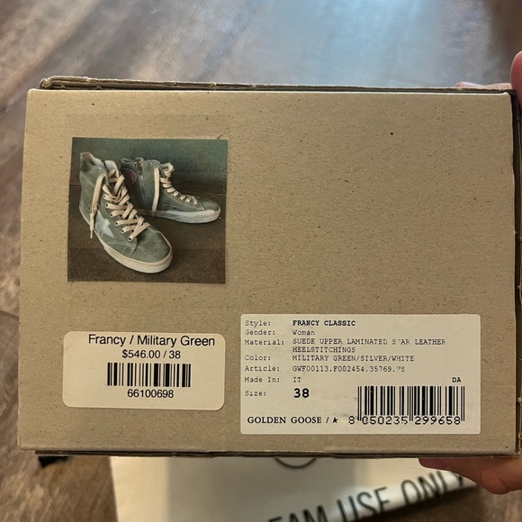 Golden Goose Green High-Top Sneakers - Picture 2 of 6